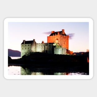 Eilean Donan Castle  at night , the Highlands ,  Scotland Sticker